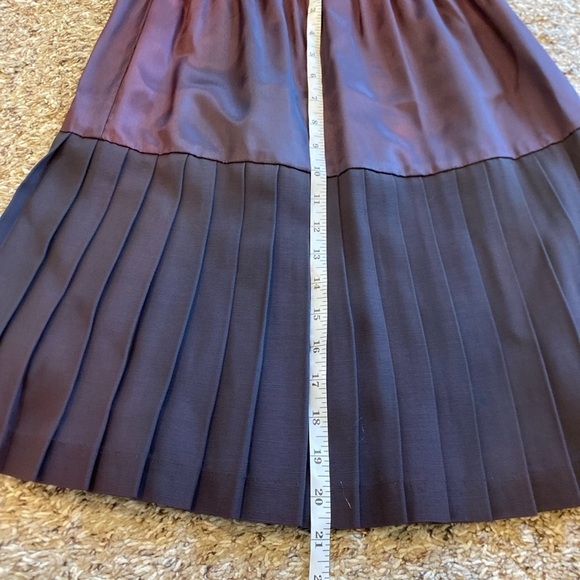 Vintage Pleated Ombré Skirt Red Black Size 8 - Picture 7 of 7